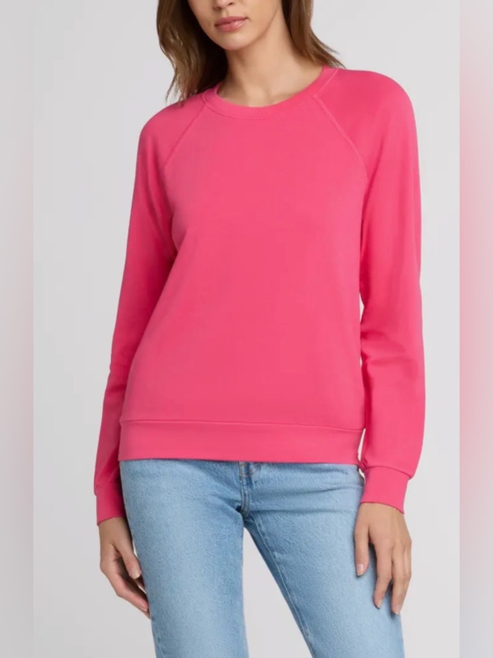 NWT The Standard Stitch Raglan Sweatshirt Azalea Pink Size XL 1X Organic Cotton